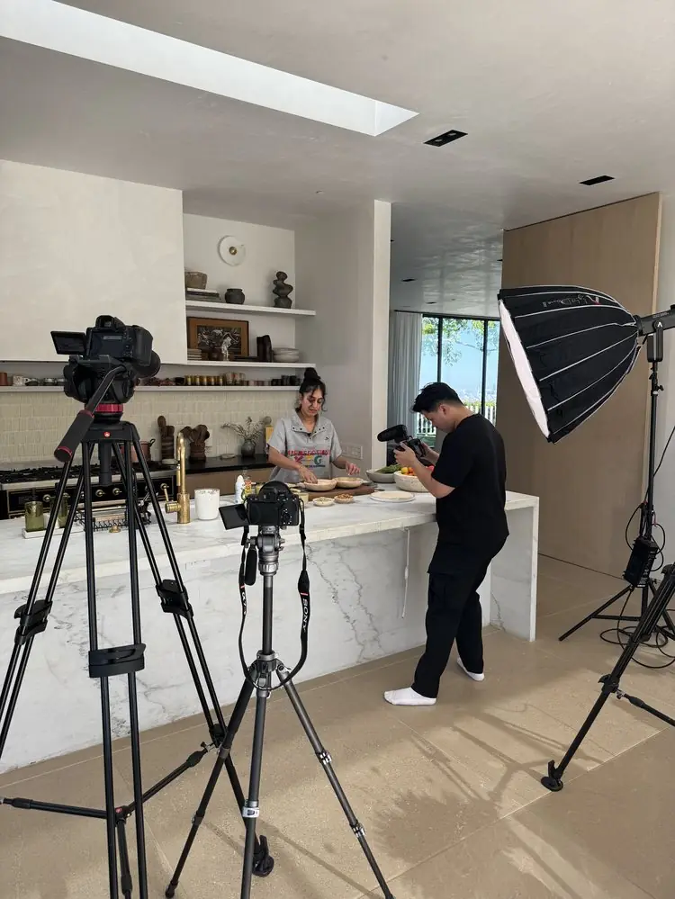 Behind the lens on a Maison of Visuals production